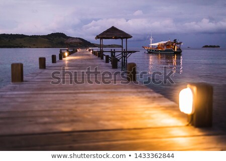 Stock fotó: The Boats Stand Overnight At The Pier