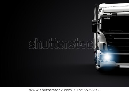 Black Truck With Dark Packages 3d Rendering Stockfoto © cla78