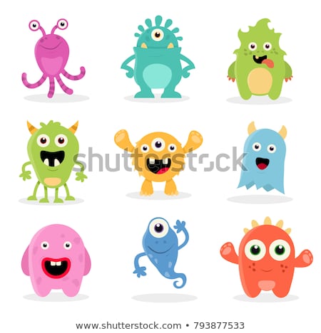 Stok fotoğraf: Cartoon Baby Alien Smiling