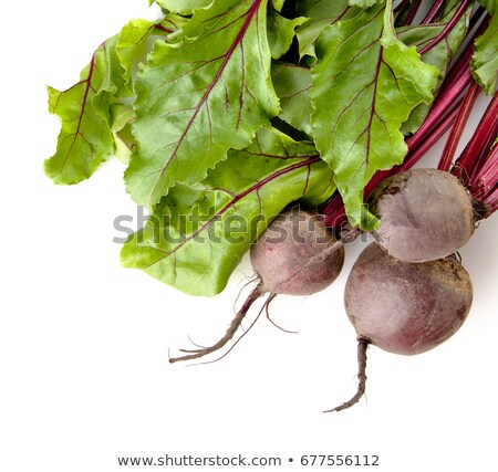 Foto stock: Side View Chard With Few Beetroots As Background