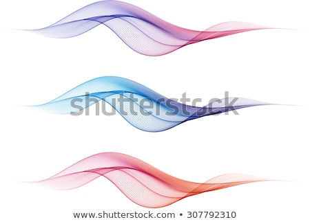 Zdjęcia stock: Vector Business Card Abstract Wavy Line Design