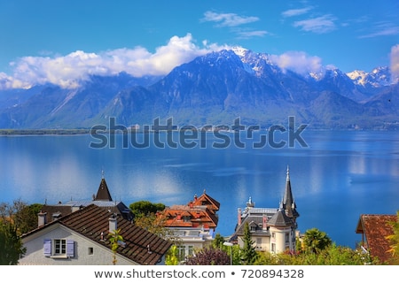 Foto stock: Lausanne Geneva Lake Switzerland