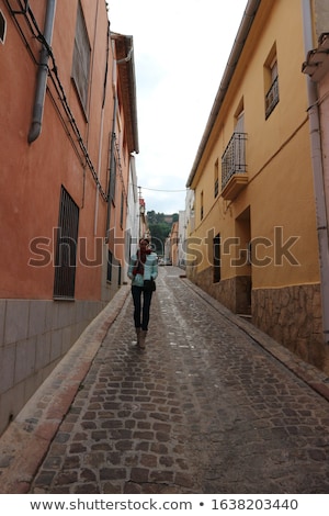 Stockfoto: Narrow Street In Xativa Spain