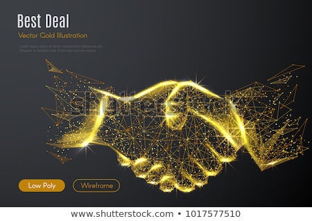 [[stock_photo]]: Handshaking Business Person In The Office With Network Effect Concept Of Teamwork And Partnership