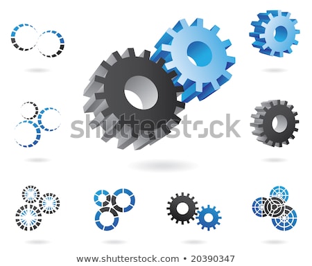 [[stock_photo]]: 2d And 3d Cogs