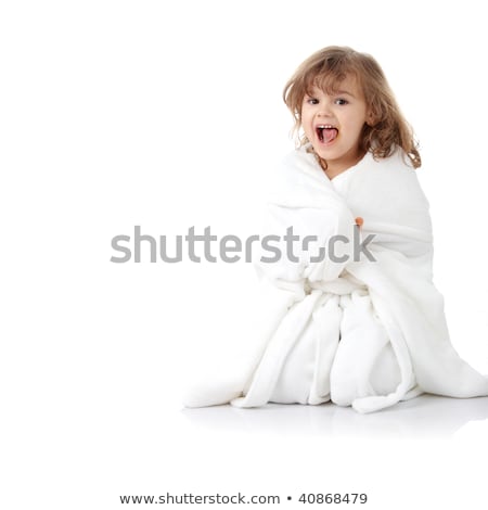 Stock photo: Portrait Of A 1 Year Old Girl After Bath