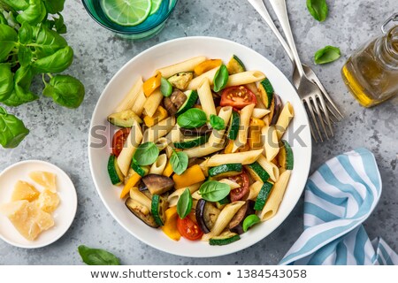 Foto stock: Pasta Peppers Tomatoes