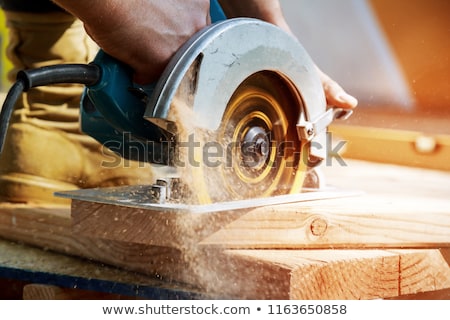 Zdjęcia stock: Carpenter Using A Circular Saw