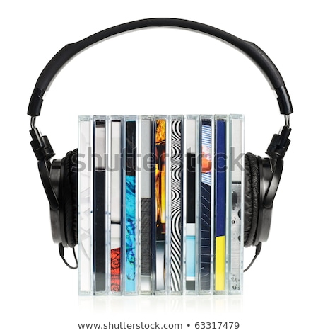 Stock photo: Compact Discs Cds With Headphones