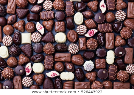 Stock fotó: Collection Of Different Chocolate Pralines Truffels