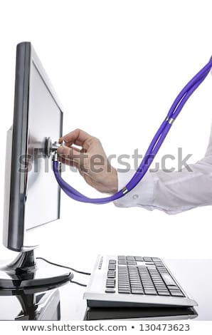 Stock foto: Computer Server And Stethoscope