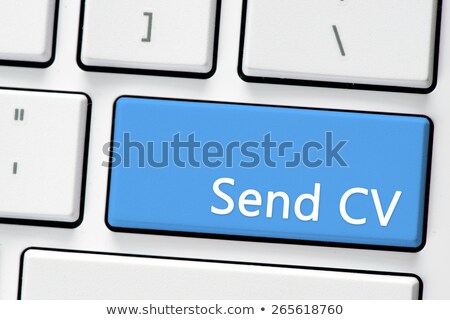 Stock foto: White Keyboard With Send Cv Button