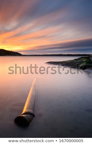 Stock photo: The Long Pipeline On A Countryside