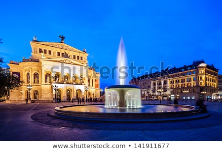 Foto stock: Old Opera House In Frankfurt With Blue Sky