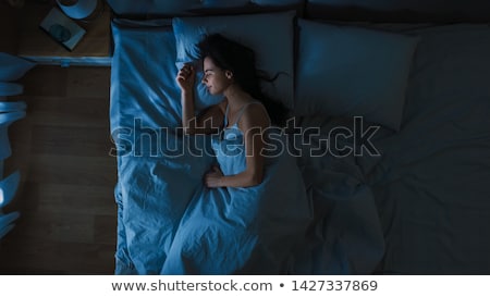 [[stock_photo]]: Pretty Young Woman Sleeping On White Bed