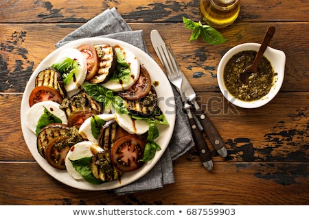 Foto d'archivio: Grilled Vegetables With Mozzarella Cheese