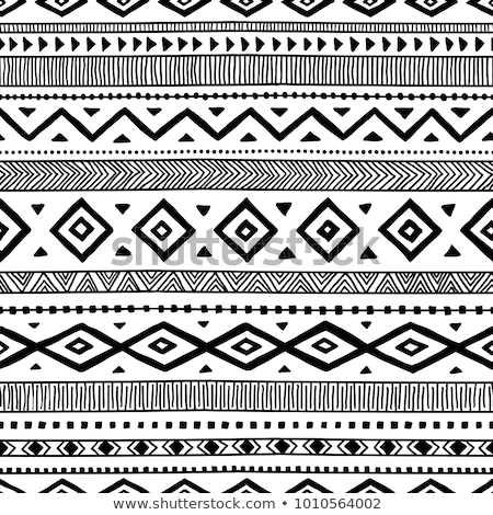 Foto stock: Vector Seamless Abstract Tribal Pattern