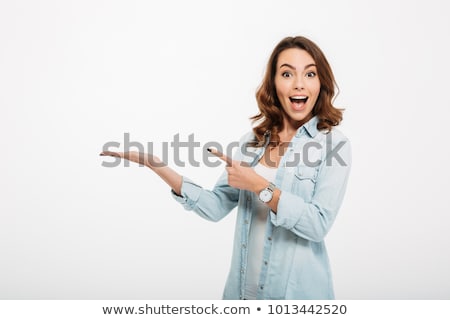 Stock foto: Beautiful Excited Young Woman Pointing At Camera