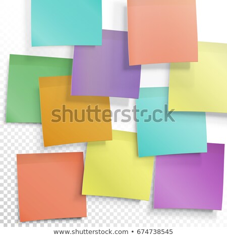 Colorful Sticky Notes Busy Concept Illustration Vector Editabl ストックフォト © pashabo