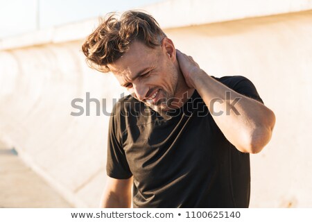 Foto stock: Portrait Of A Wounded Sportsman