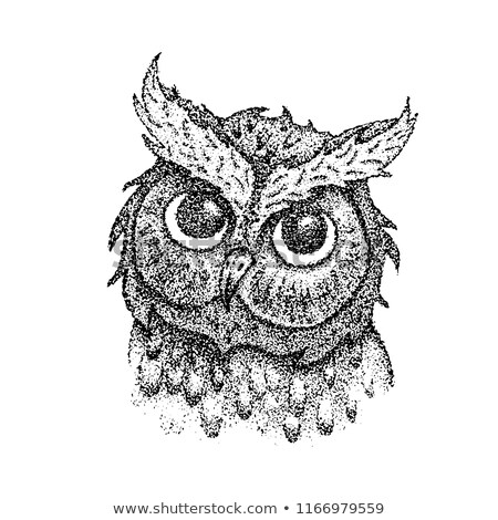 [[stock_photo]]: Dotwork Owl Head