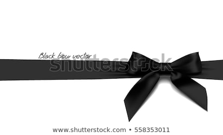 Foto d'archivio: Realistic Black Bow Element For Decoration Gifts Greetings Holidays Vector Illustration