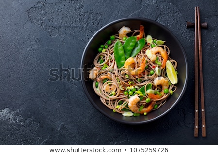 Stock fotó: Asian Noodles With Shrimps And Vegetables