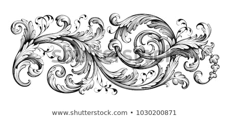 Stock foto: Vintage Ornamented Pattern Vector Old Style Victorian Flourish