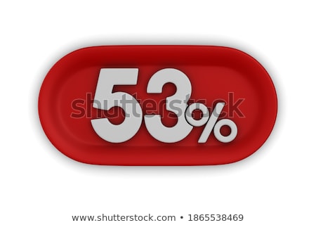 Stok fotoğraf: Fifty Three Percent On White Background Isolated 3d Illustratio