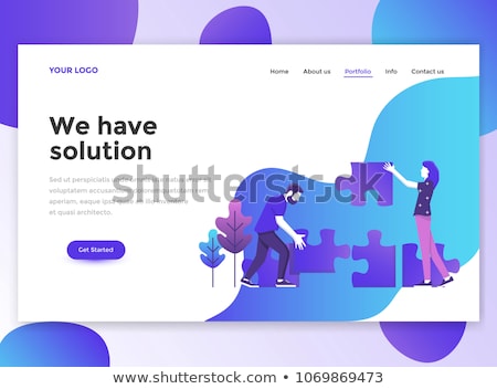 Foto stock: Seo Optimization Landing Page Template