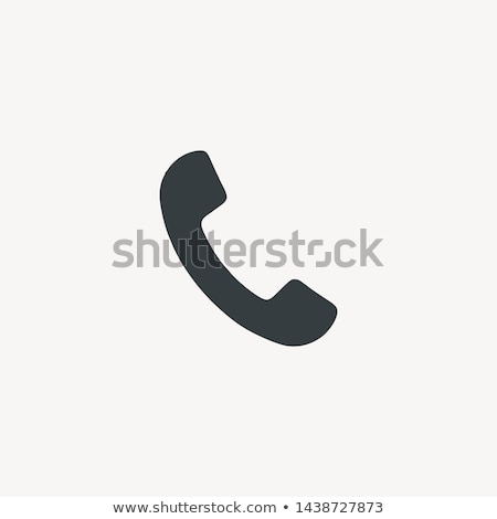 Stock photo: Handset Silhouette Simple Black Phone Icon