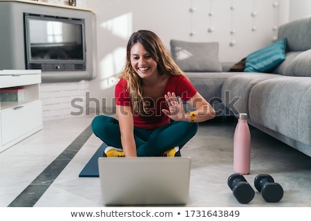 Foto stock: Aerobic Pilates Personal Trainer Instructor Women