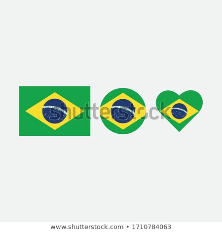 Сток-фото: Brazil Flag Icon Isolated On White Background