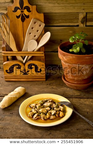 Stock photo: Galician Mussels Marinated And Bread
