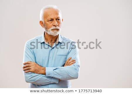 Stock fotó: Close Up Of Angry Businessman Looking Away