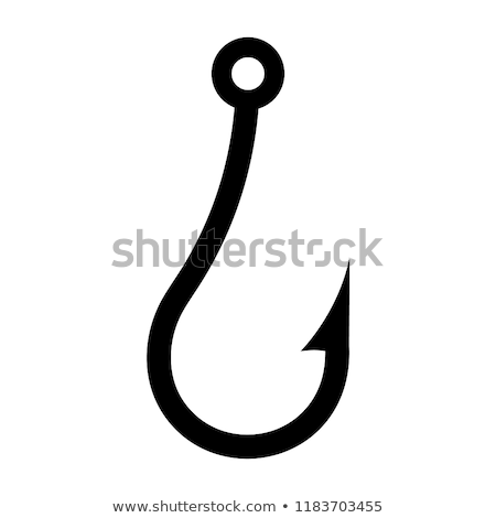 Foto stock: Fish Tackle Hooks Icon Vector Outline Illustration