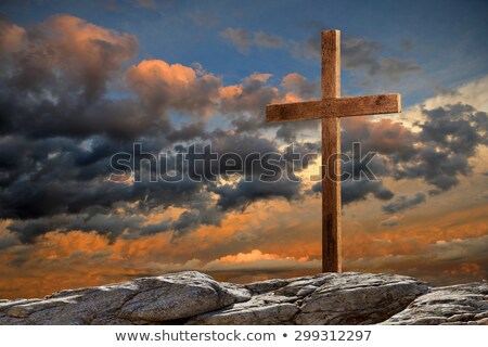 Stockfoto: Landscape Cross And World