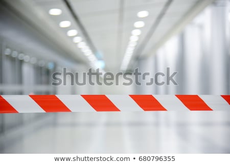 Stock photo: Barrier Tape And Streamer Red And White