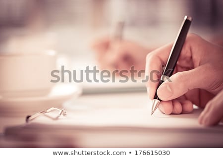 Stock photo: Hand Write Something