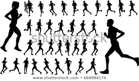 Runner Silhouette Foto stock © Bokica