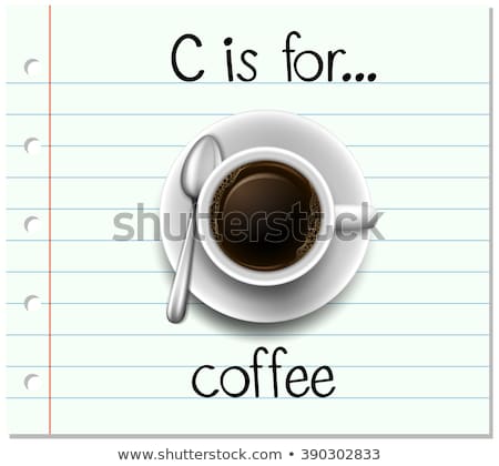 Zdjęcia stock: Flashcard Letter C Is For Coffee