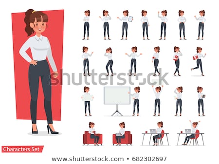 Stock photo: Woman Character Illustration In Flat Design