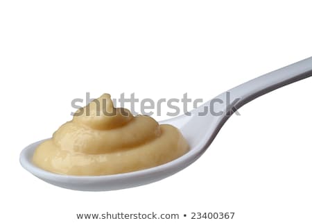 ストックフォト: Spoon Of Semolina Pudding