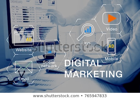 Stockfoto: Digital Marketing People Working With Infographics