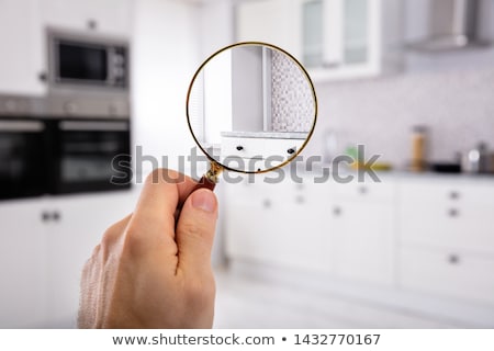 Stock photo: Kitchen Seen Through Magnifying Glass