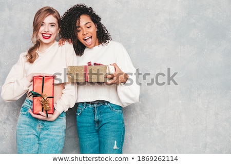 Stockfoto: Beautiful And Sexy Christmas Woman With Sweets