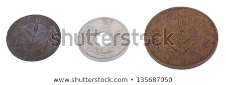 Zdjęcia stock: Isolated Palestine 5 Mils Coin