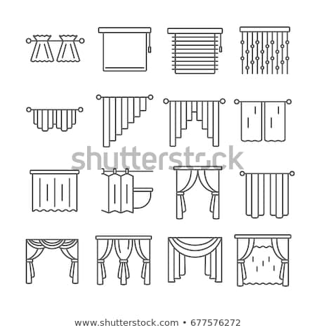 Stock photo: Jalousie Window Flat Vector Icon