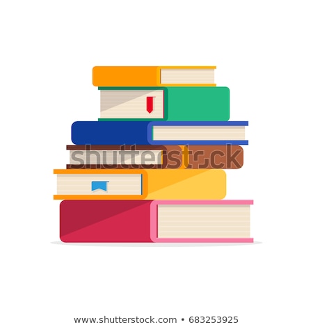 Foto d'archivio: Book Icon With Flat Design Blue And White Colors