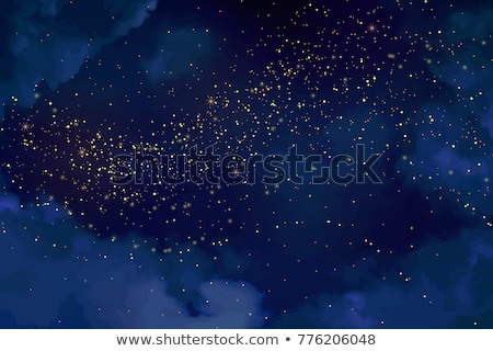 Stock photo: Golden Stars In Blue